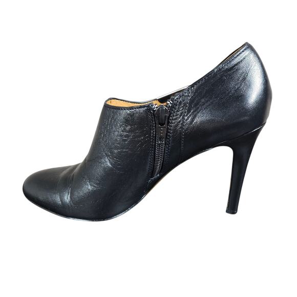 Coach Seneca Shoes Womens Size 6.5 Black Leather Booties Heels Zip Dressy - Picture 4 of 14